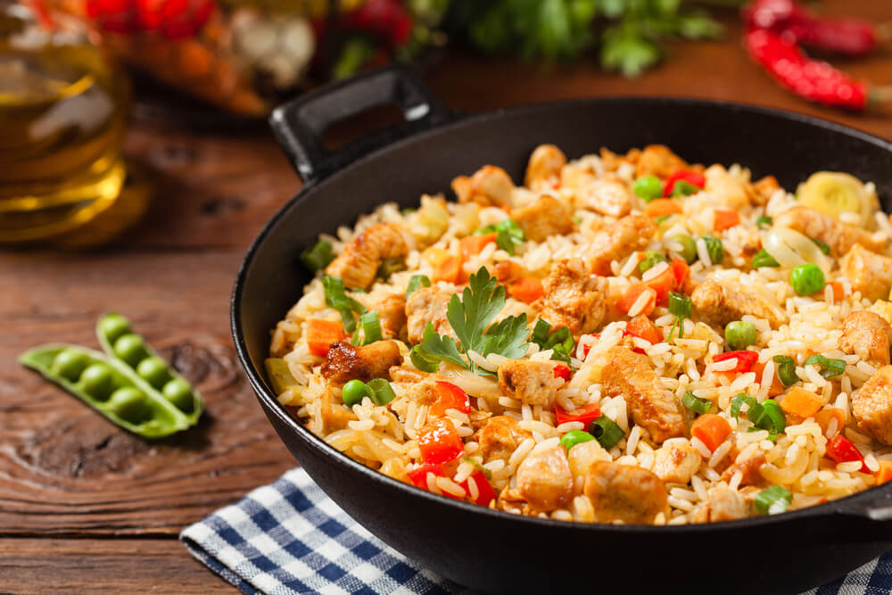 Chicken Singaporean Fried Rice