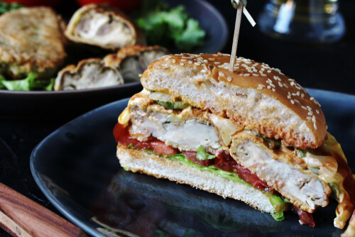 Fried-Brain Sandwich with Parsley Green Sauce