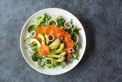 Orange, Walnut, Gorgonzola and Mixed Greens Salad with Fresh Citrus Vinaigrette