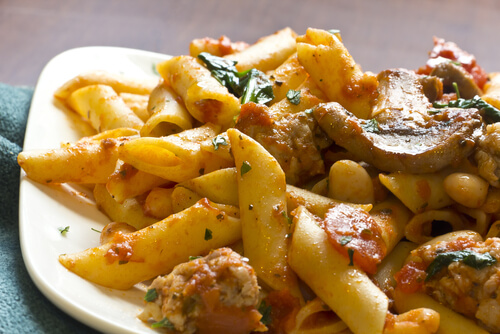 Penne Pasta with Cannellini Beans and Escarole