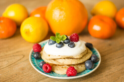 Lemon Zest and Blueberry Pancake