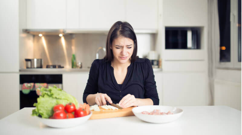 keep tears away when you cut onions