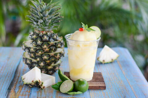 Pineapple Mint Coconut Water Frappe