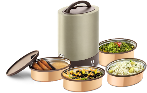 Lunch Box: Buy Lunch Box - Copper Coated | Tiffin Box Online - Vaya.in