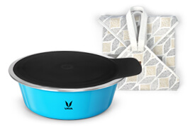 HauteCase - 1500 ml - Azure Blue - Stack Lid - with CarryMat - Grey