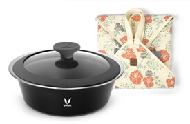 HauteCase - 1500 ml - Sable Black - Glass Lid - with CarryMat - Beige