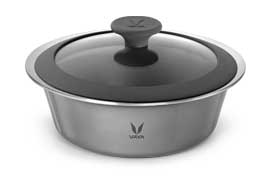 HauteCase - 1500 ml - Chrome Silver - with Glass Lid