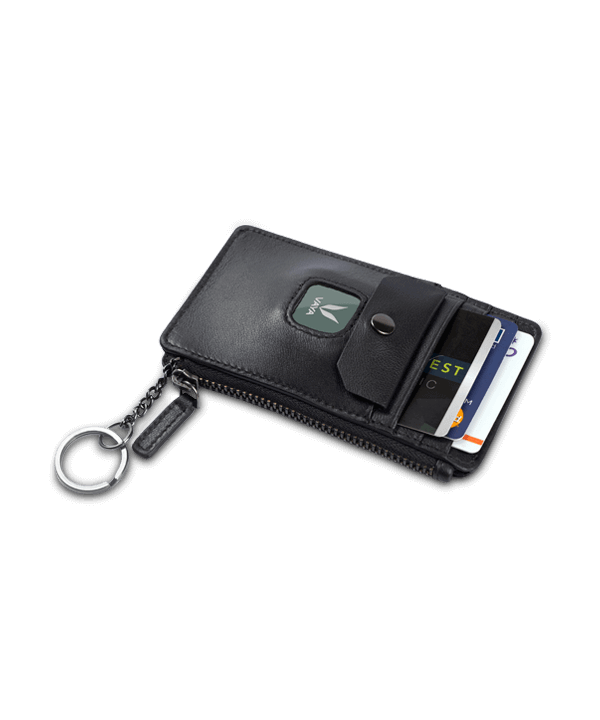 Elyte Wallet Black with RFID blocking + Lynk Green 