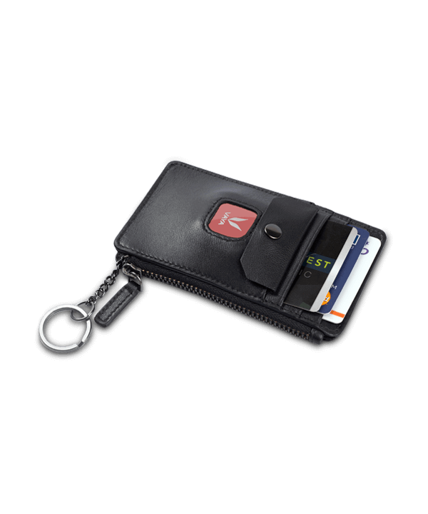Elyte Wallet Black with RFID blocking + Lynk Red