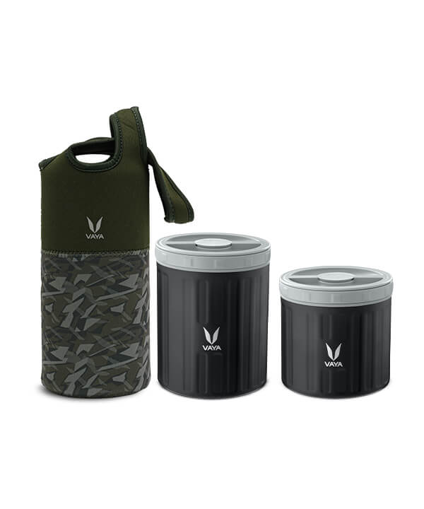 Vaya Preserve - 260 ml + 440 ml - Black with GoBag - Digital Camo