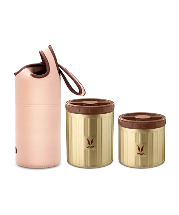 Vaya Preserve - 260 ml + 440 ml - Gold with GoBag - Brown