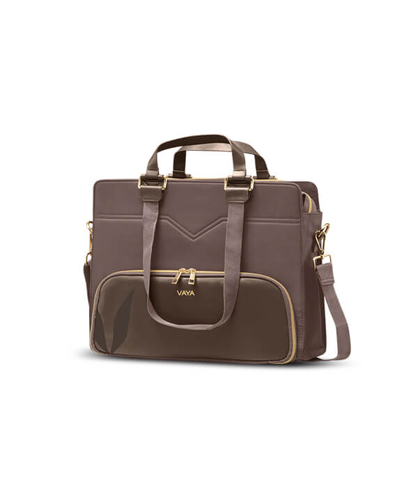 Zaelia - Work-to-Weekend Tote - Brown