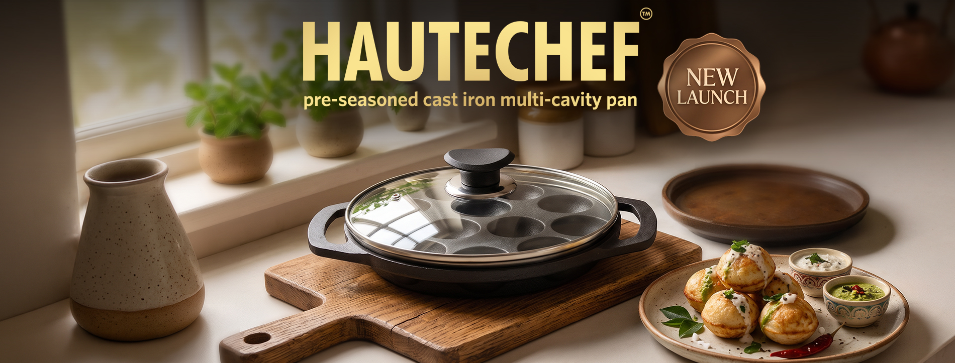 Pre-Seasoned Cast Iron Multi-Cavity Pan