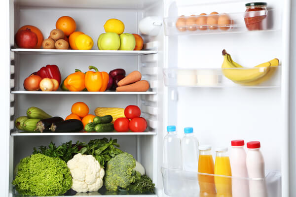 fruits in fridge