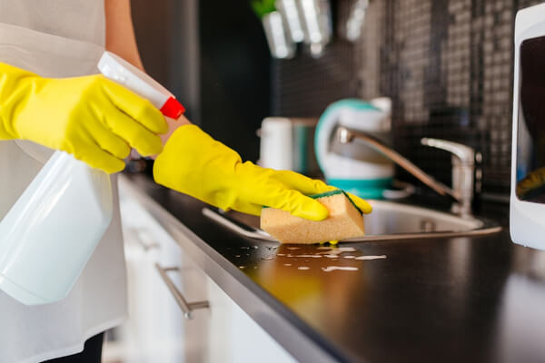 clean and wipe your kitchen